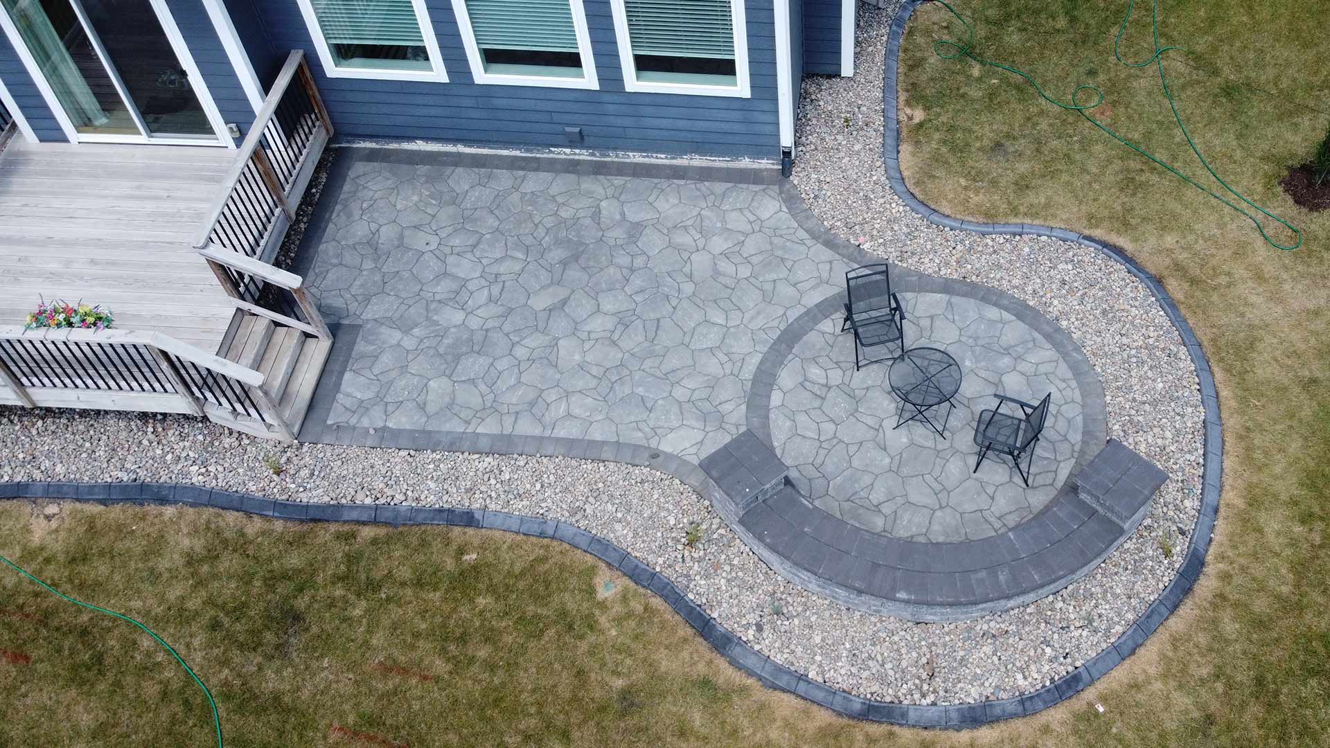 Patio installed for a client's home in Waukee, IA.