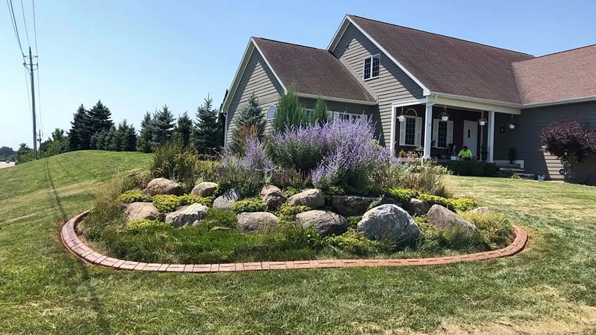 Maintained landscape in Waukee, IA.
