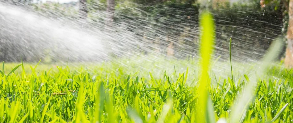 Watering a lawn in Waukee, IA.