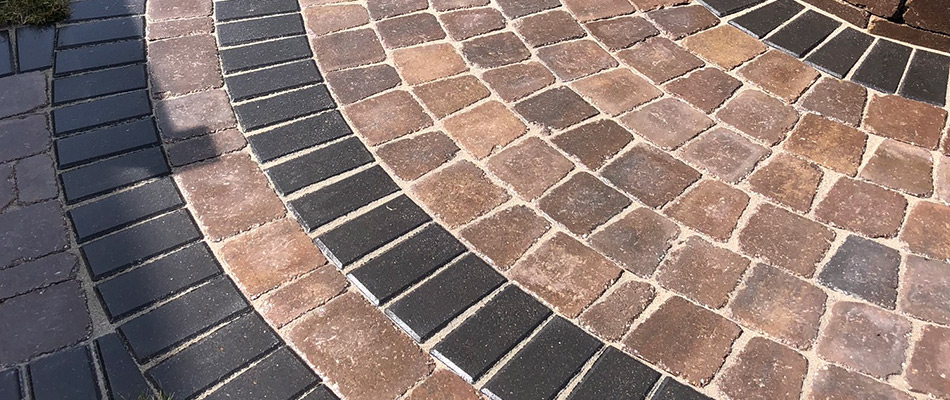 Paver material shown for a patio in Ankeny, IA.