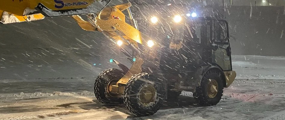 Snow removal during the winter in De Soto, IA.