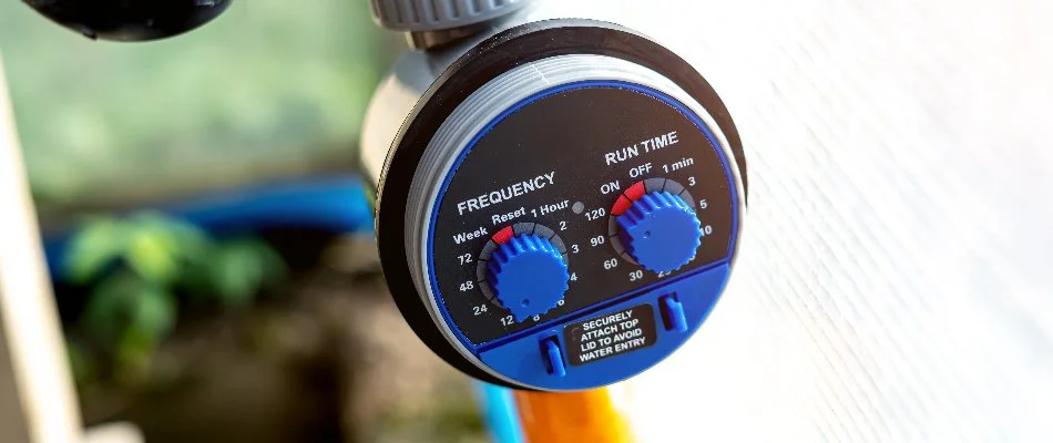 Timer of an irrigation system in Waukee, IA.